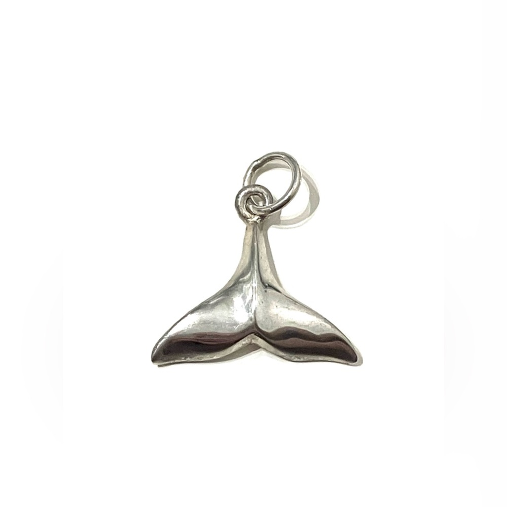 Sterling Silver 925 Whale Tail Pendant Charm